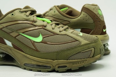 NIKE SHOX RIDE 2 USED SIZE 9 SUPREME NEUTRAL OLIVE ELECTRIC GREEN NIKE SHOX RIDE 2 USED SIZE 9 SUPREME NEUTRAL OLIVE ELECTRIC GREEN