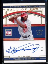 1/3 PANINI NT VLADIMIR GUERRERO SR AUTO HALL OF FAME SIGNATURES HOLO GOLD 2020