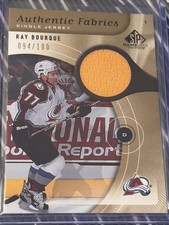 2005-06 SP Game Used AUTHENTIC FABRICS GOLD AF-RB Ray Bourque AVALANCHE /100