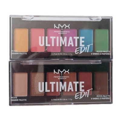 2 NYX Professional Makeup Ultimate Edit Petite Eye Shadow Palettes Brights Warm 