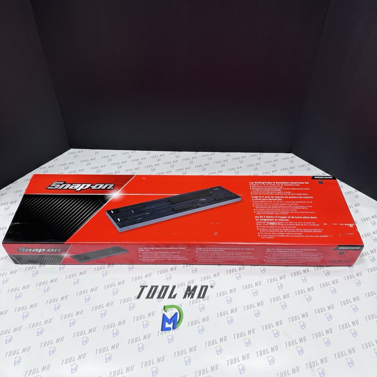 Snap-on Tools NEW 5pc DARK TITANIUM Prybar Chisel Foam Set