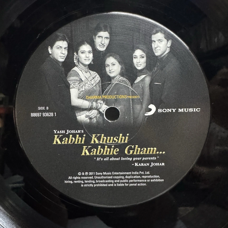Kabhi Khushi Kabhie Gham Vinyl LP Record Bollywood Rare Hindi Film Ost Indian EX - Image 4 of 4