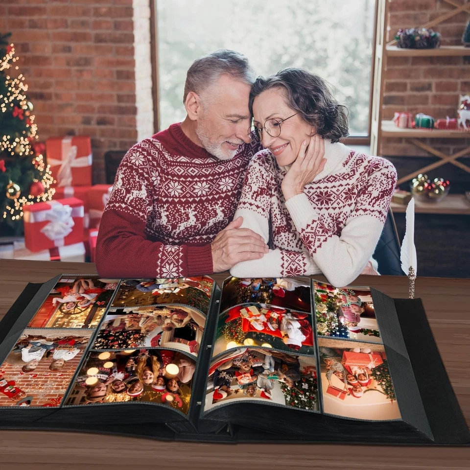 Álbum de fotos personalizado de 600 bolsillos - Cubierta de lino blanco para ocasiones memorables Foto 4 de 4