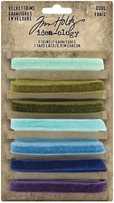 Idea-Ology Velvet Trims 7/Pkg-Cool - 2 Pack