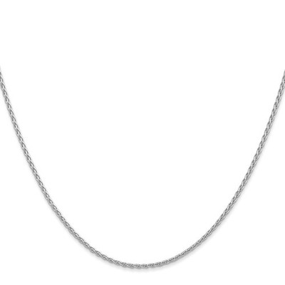 14K White Gold 1.5mm Parisian Wheat Chain Necklace 22''