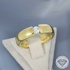 Wert 5100 € Solitär Brillant Ring (ca. 0,25 carat) 750 18 Karat Gelb Gold xxyy