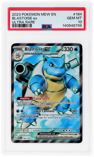 2023 Pokemon Scarlet and Violet 151 Blastoise Ex Ultra Rare #184 PSA 10