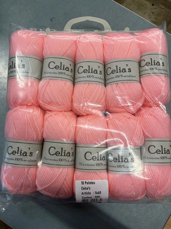 Lot 10 Pelotes de Laine Celia's Rose - Photo 1/1