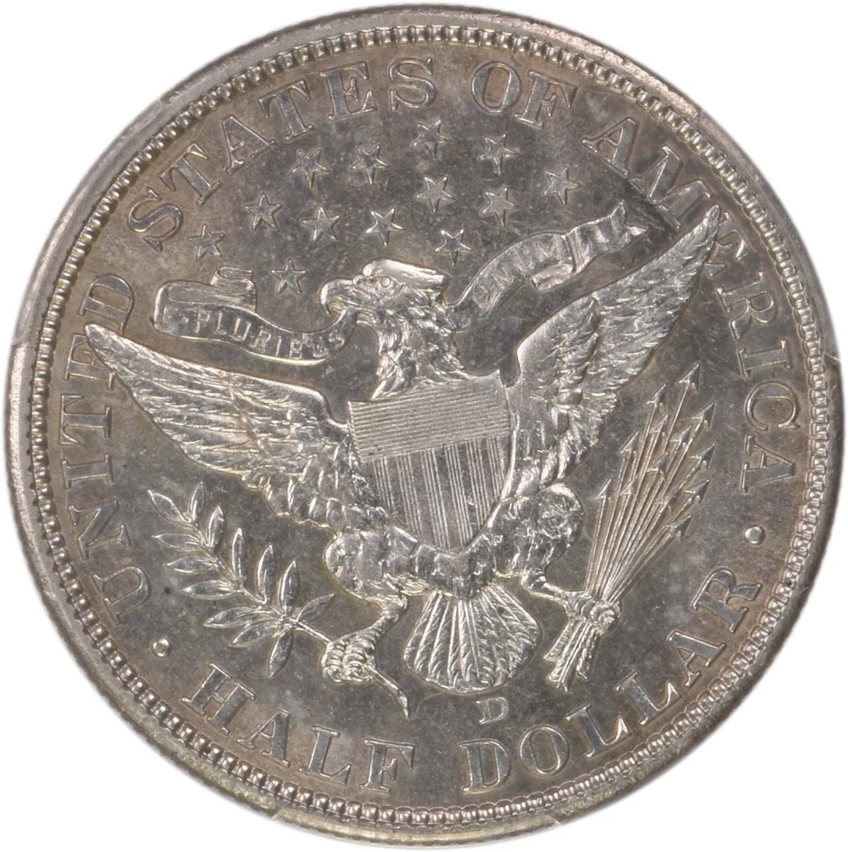 1907-D Barber Silver Half Dollar AU58 PCGS - Image 4 of 4