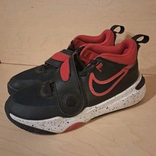 Nike Team Hustle D11 Kid's Basketball Shoes Sz 2.5Y, Black/Red/White