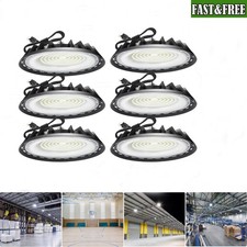 6 Pack 200W UFO Led High Bay Light Industrial Commercial Warehouse Shop Lights
