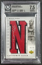 MICHAEL JORDAN BGS 7.5 2006-07 UPPER DECK CHRONOLOGY #209 LETTERMAN AUTO 40/40