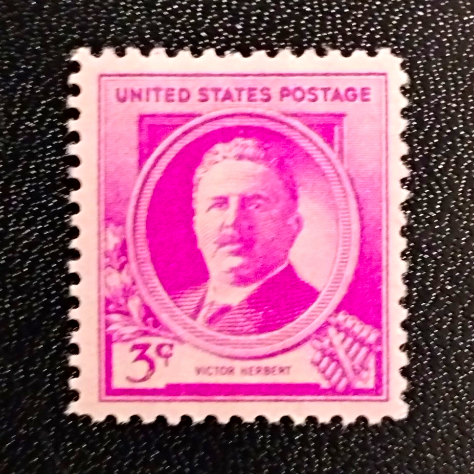 US Victor Herbert 3c Postage Stamp, Violet, MNH, Uncertified, Ungraded