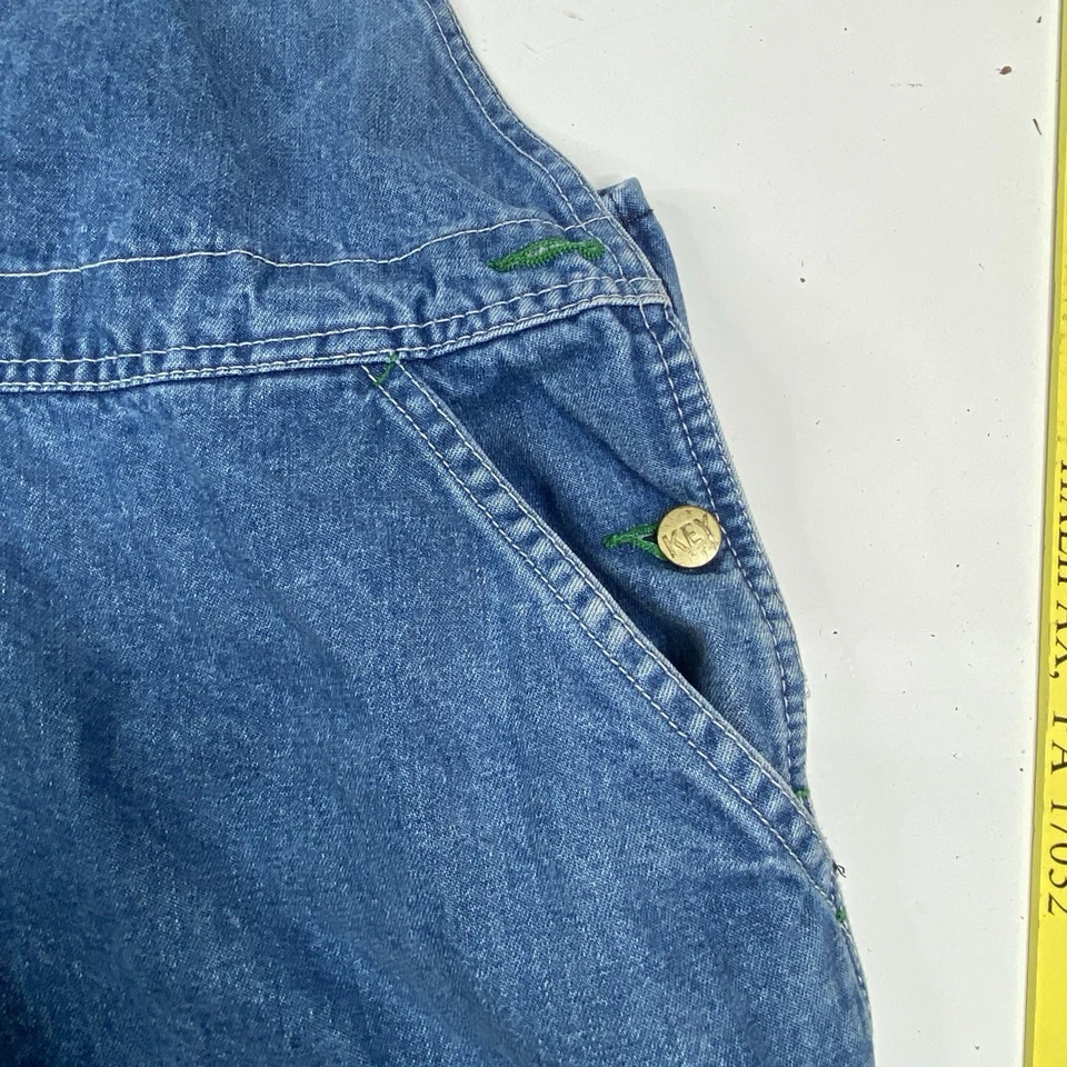 Mono vaquero vintage Key Imperial Workwear para hombre azul con tirantes 54"x30" Foto 4 de 4