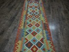 Authentic Afghan Chobi Vegetable Kilim Rug Tribal Geometric Design Rug 2.8x9.9 — photo 5