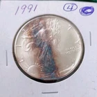 1991 U.S. Mint American Eagle 1 oz .999 Fine Silver Bullion Coin Toned