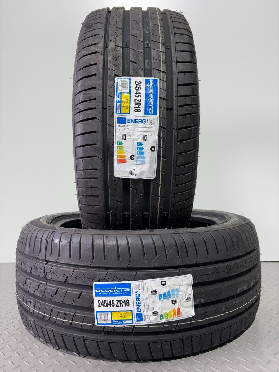 4 x 245/45ZR18 100Y XL ACCELERA TYRES 245 45 18 EXTRA LOAD 245