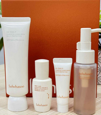 Sulwhasoo UV Daily Essential Sunscreen Set 4 items / Korean Cosmetics, KBeauty