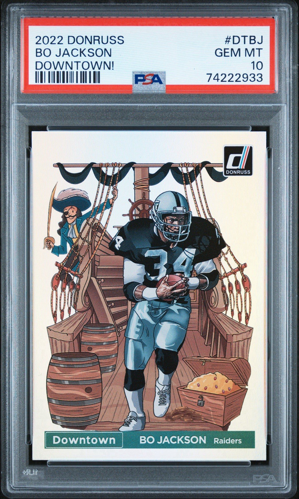 Bo Jackson Downtown SSP PSA 10 GEM MINT 2022 Donruss Low Pop