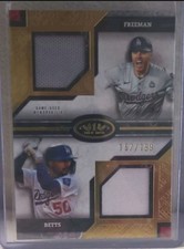 Topps 2025 Tier One Dual Player Relic DPR-FB /199 Freeman Betts Dodgers