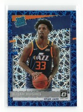 ELIJAH HUGHES #192 2020-21 PANINI DONRUSS OPTIC JAZZ ROOKIE RC BLUE VELOCITY