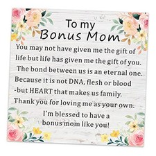 Bonus Mom Wood Sign, Mother's Day, Birthday Gift for Step Mom, Bonus Bonus mom