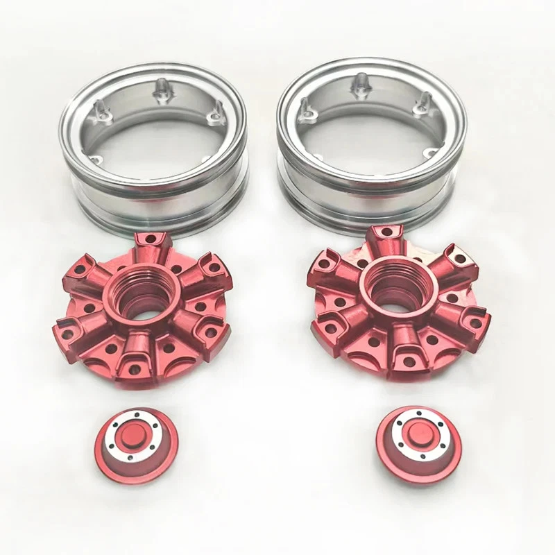 Metal Front&rear Truck Banner Wheel Hub Rim for 1/14 Tamiya RC Dump Truck Car - Image 3 of 4