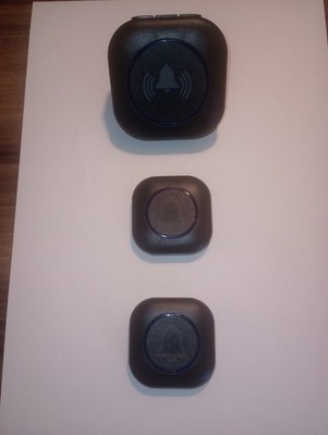 Wireless Doorbell Black  200 m Funkklingel mit 2 Sendern