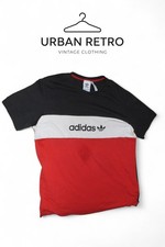 T-shirt Adidas Originals Vintage Colorblock Nero Bianco Rosso - Taglia L - Urban