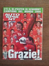 2000 10 16 AUTOSPRINT 16 OTTOBRE 2000 N.41 ANNO XL CON POSTER SCHUMACHER