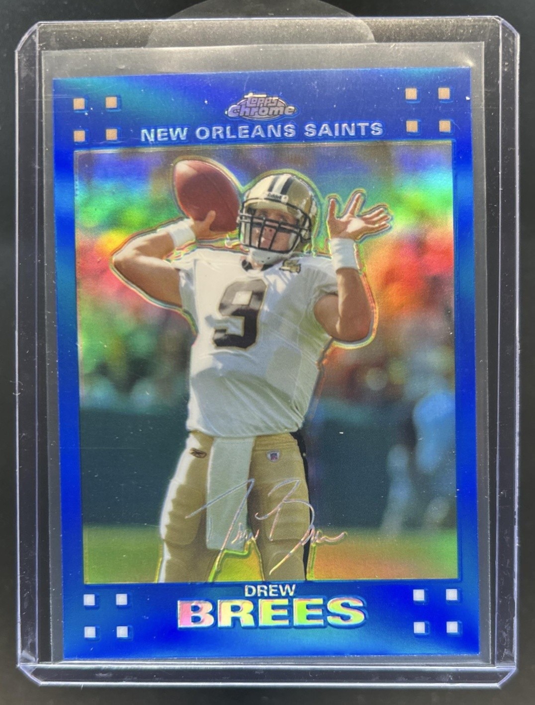 2007 Topps Chrome Drew Brees Blue Refractor #TC116 Saints