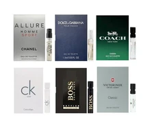 Men’s Designer Cologne Sample Set_6 Premium Vials Discovery Collection