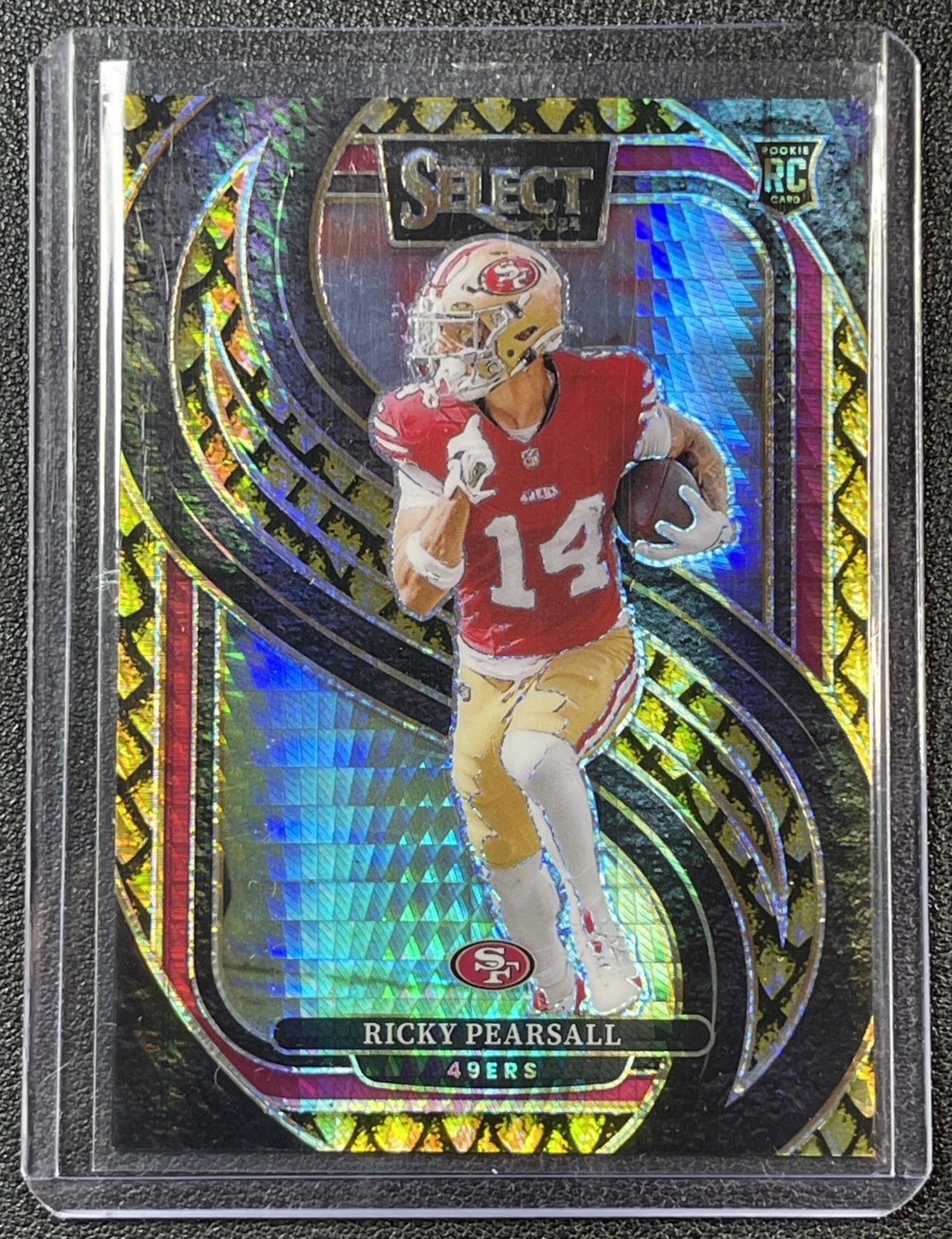 RICKY PEARSALL 2024 PANINI SELECT #285 ROOKIE GOLD DRAGON SCALE PRIZM RC 2/10