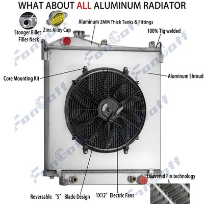 3-Row Aluminum Radiator+Shroud Fan For 2006-2010 Ford Explorer Sport Trac V8