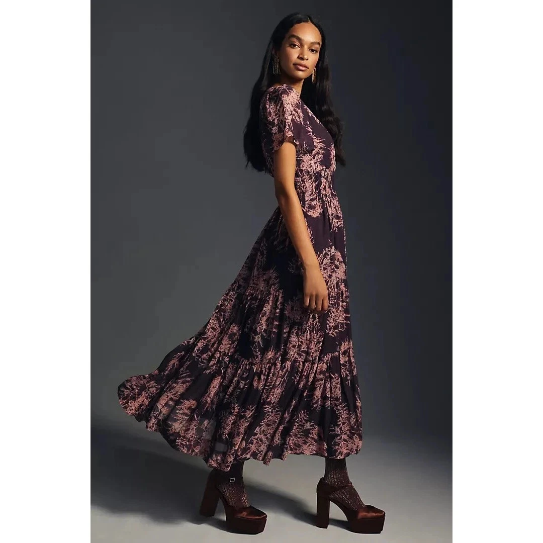 Chiffon Short Sleeve Floral Dresses for Women for sale | eBay