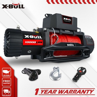 X-BULL Electric Winch 10000BS Synthetic Rope Towing Trailer Truck Off-Road 4WD