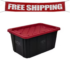 27 Gal. Tough Storage Tote in Black and Red
