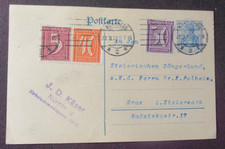 Postkarte,  Nürnberg  nach  Graz,  1922,   Sängerbund,