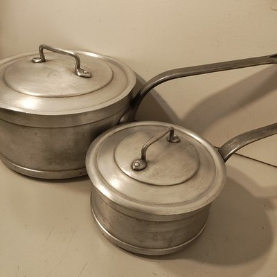 Bourgeat Saucepans Vintage Set Collectivity Series Aluminum W/ Lids France Made