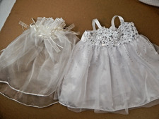 Build a Bear White Sparkle Wedding Dress Long  Veil