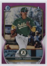 2023 Bowman Chrome Prospects Fuchsia Refractor 101/199 Colby Thomas #BCP-32 1k9t