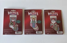 Janlynn Designs For The Needle Wizzers Cross Stitch Ornaments Lot of 3