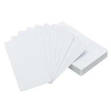 0.21mm Thick 3.4"x2.1" Sublimation Metal Business Cards Blank White, 300 Pack