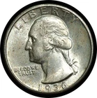 1936 Washington Quarter Choice BU