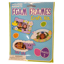 3 Foam EASTER Photo Frames Magnets Craft KIT - Kids' Craft Activity Fun Bunny