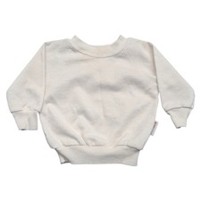 90s Youth Solid White Crewneck Sweatshirt