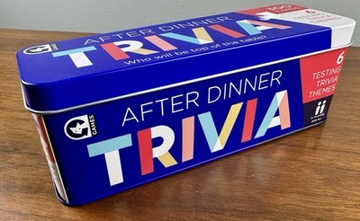 After Dinner Trivia Game Hacche Retail Ltd. 300 Quiz Cards in Six Categories