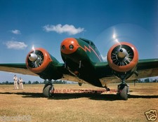 REPRINT OF 1940 COLOR PHOTO OF LOCKHEED 10B ELECTRA AIRPLANE - 8" by 10"