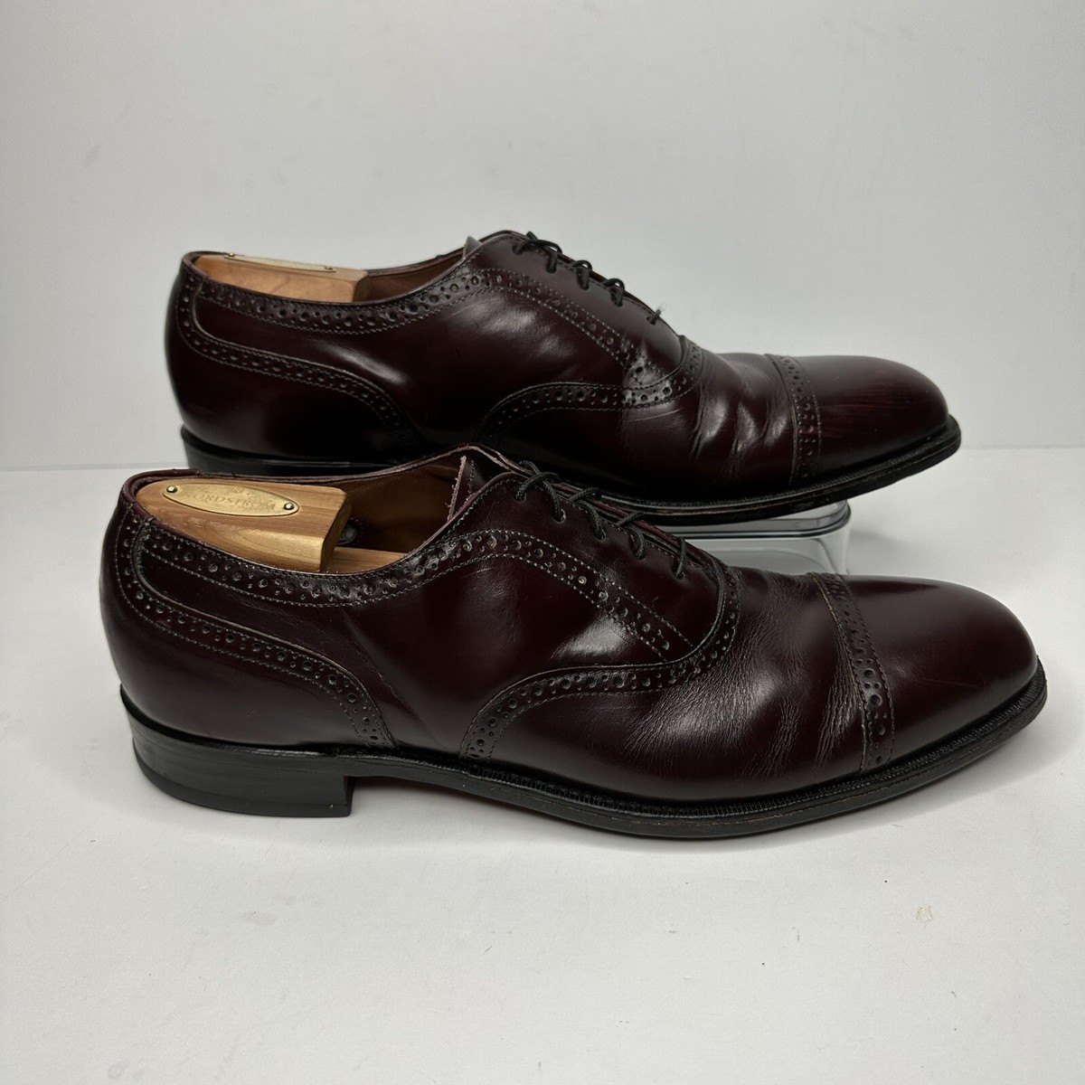 Bostonian Cap Toe Oxford Men Size 12 B Burgundy Made In USA  display picture 1