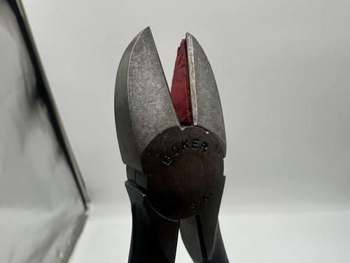 Vintage H. Boker & Co. USA 4-1/2" Diagonal Plier Dikes Side Cutter Wire Snipper - Picture 3 of 11